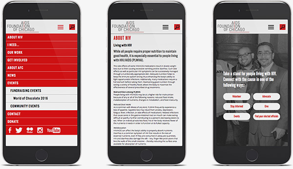 AIDS Foundation of Chicago Site on Phones