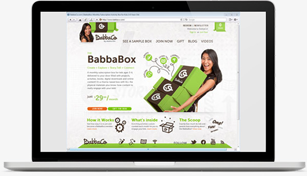 BabbaCo Site on Laptop