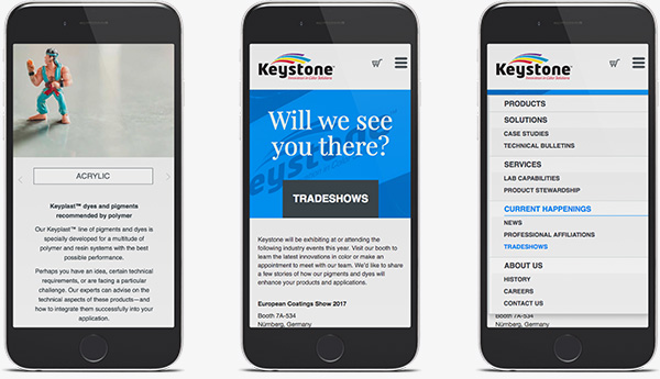 Keystone Site on Phones