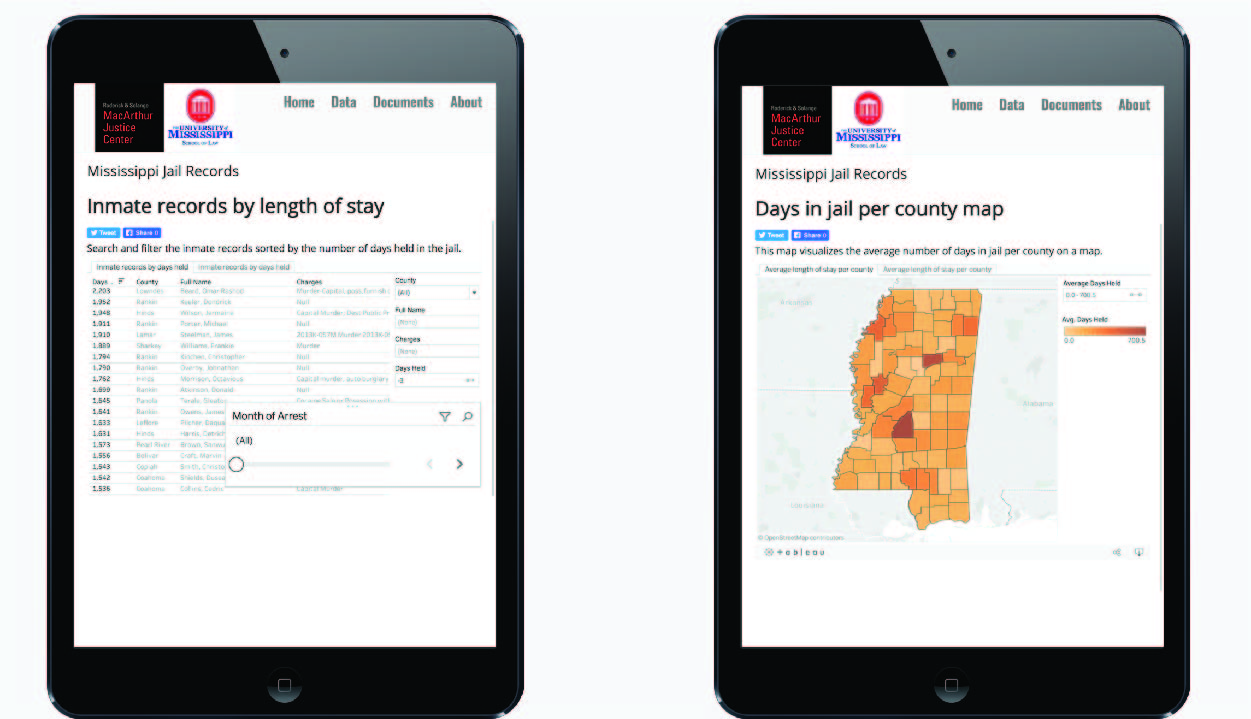 Mississippi Jail Records on Tablets